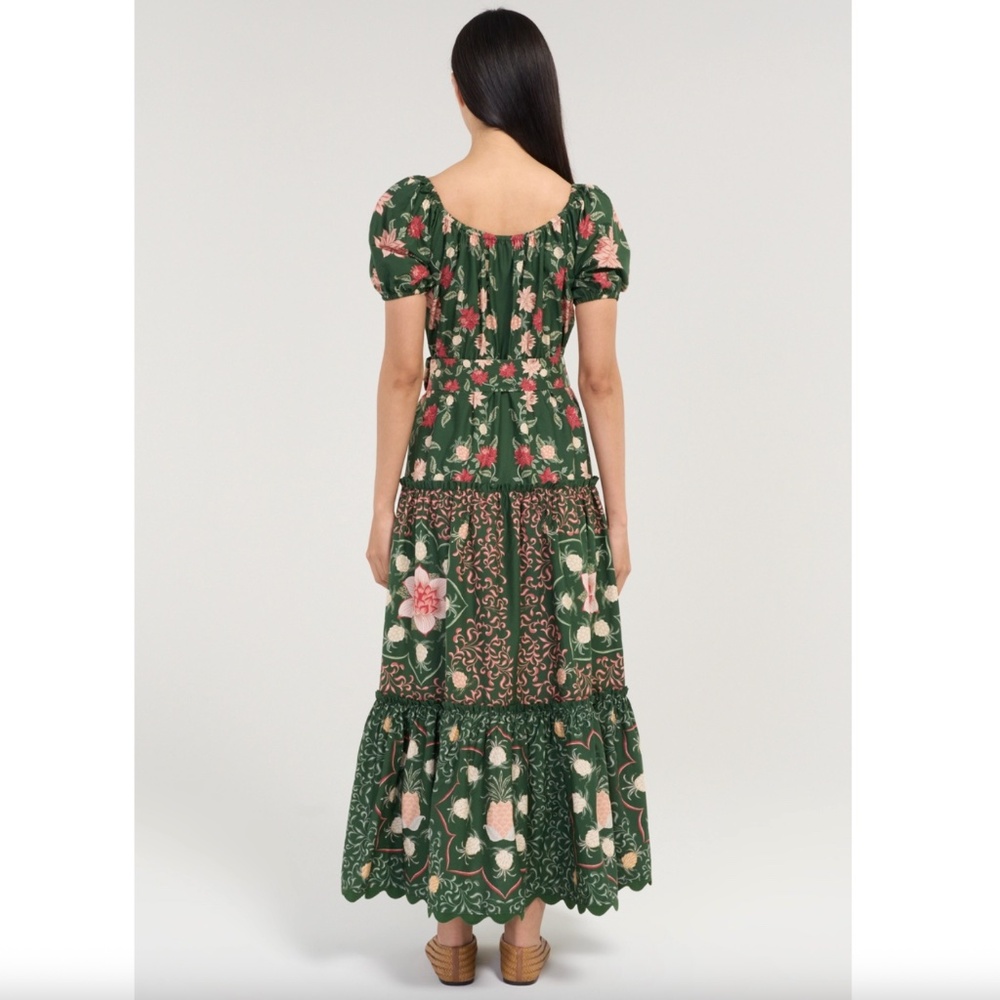 FARM RIO GARDEN GREEN MAXI DRESS L - Picture 3 of 14
